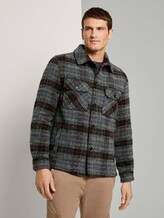Hemdjacke mit Steppfutter - Männer - blue grey check Hemdjacke mit Steppfutter - Männer - blue grey check - 1 - TOM TAILOR