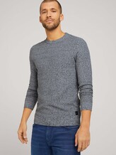 Basic Strickpullover mit Bio-Baumwolle - Männer - grey anthra white mouline Basic Strickpullover mit Bio-Baumwolle - Männer - grey anthra white mouline - 5 - TOM TAILOR