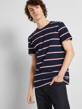 T-Shirt mit Streifenmuster - Männer - navy tricolor yarn dye stripe T-Shirt mit Streifenmuster - Männer - navy tricolor yarn dye stripe - 5 - TOM TAILOR Denim