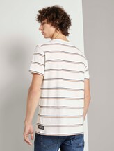 T-Shirt mit Streifenmuster - Männer - white tricolor yarn dye stripe T-Shirt mit Streifenmuster - Männer - white tricolor yarn dye stripe - 2 - TOM TAILOR Denim