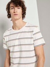 T-Shirt mit Streifenmuster - Männer - white tricolor yarn dye stripe T-Shirt mit Streifenmuster - Männer - white tricolor yarn dye stripe - 9 - TOM TAILOR Denim