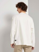 Langarmshirt mit Textprint - Männer - Wool White Langarmshirt mit Textprint - Männer - Wool White - 2 - TOM TAILOR Denim
