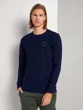 meliertes Langarmshirt - Männer - Sky Captain Blue meliertes Langarmshirt - Männer - Sky Captain Blue - 1 - TOM TAILOR Denim