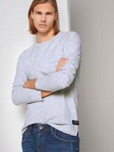 meliertes Langarmshirt - Männer - wool white melange meliertes Langarmshirt - Männer - wool white melange - 5 - TOM TAILOR Denim