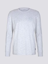 meliertes Langarmshirt - Männer - wool white melange meliertes Langarmshirt - Männer - wool white melange - 7 - TOM TAILOR Denim