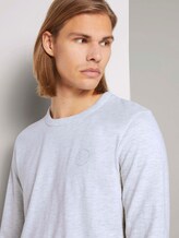 meliertes Langarmshirt - Männer - wool white melange meliertes Langarmshirt - Männer - wool white melange - 9 - TOM TAILOR Denim
