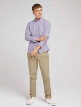 Gestreiftes Hemd - Männer - bordeaux white small stripe Gestreiftes Hemd - Männer - bordeaux white small stripe - 3 - TOM TAILOR Denim
