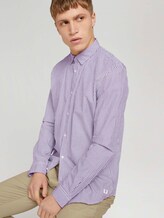 Gestreiftes Hemd - Männer - bordeaux white small stripe Gestreiftes Hemd - Männer - bordeaux white small stripe - 5 - TOM TAILOR Denim