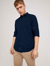 Fijn gestructureerd overhemd met biologisch katoen - Mannen - Sky Captain Blue Fijn gestructureerd overhemd met biologisch katoen - Mannen - Sky Captain Blue - 5 - TOM TAILOR Denim
