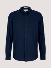 Fijn gestructureerd overhemd met biologisch katoen - Mannen - Sky Captain Blue Fijn gestructureerd overhemd met biologisch katoen - Mannen - Sky Captain Blue - 7 - TOM TAILOR Denim