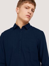 Fijn gestructureerd overhemd met biologisch katoen - Mannen - Sky Captain Blue Fijn gestructureerd overhemd met biologisch katoen - Mannen - Sky Captain Blue - 9 - TOM TAILOR Denim