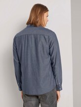 Fein strukturiertes Hemd mit Bio-Baumwolle - Männer - navy white dobby structure Fein strukturiertes Hemd mit Bio-Baumwolle - Männer - navy white dobby structure - 2 - TOM TAILOR Denim