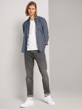 Fein strukturiertes Hemd mit Bio-Baumwolle - Männer - navy white dobby structure Fein strukturiertes Hemd mit Bio-Baumwolle - Männer - navy white dobby structure - 3 - TOM TAILOR Denim