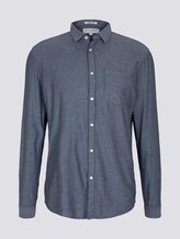 Fein strukturiertes Hemd mit Bio-Baumwolle - Männer - navy white dobby structure Fein strukturiertes Hemd mit Bio-Baumwolle - Männer - navy white dobby structure - 7 - TOM TAILOR Denim