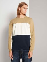 Sweatshirt im Colour Blocking - Männer - lark beige Sweatshirt im Colour Blocking - Männer - lark beige - 1 - TOM TAILOR Denim