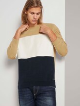 Sweatshirt im Colour Blocking - Männer - lark beige Sweatshirt im Colour Blocking - Männer - lark beige - 5 - TOM TAILOR Denim