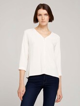 Blouse met LENZING™ ECOVERO™ - Vrouwen - soft creme beige Blouse met LENZING™ ECOVERO™ - Vrouwen - soft creme beige - 1 - TOM TAILOR Denim