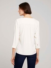 Blouse met LENZING™ ECOVERO™ - Vrouwen - soft creme beige Blouse met LENZING™ ECOVERO™ - Vrouwen - soft creme beige - 2 - TOM TAILOR Denim