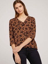 Geknöpfte Bluse mit V-Ausschnitt mit LENZING™ ECOVERO™ - Frauen - flower leo print Geknöpfte Bluse mit V-Ausschnitt mit LENZING™ ECOVERO™ - Frauen - flower leo print - 5 - TOM TAILOR Denim