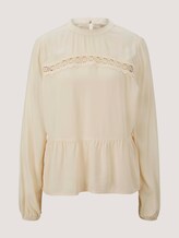 Stehkragenbluse mit Schößchen - Frauen - soft creme beige Stehkragenbluse mit Schößchen - Frauen - soft creme beige - 7 - TOM TAILOR Denim