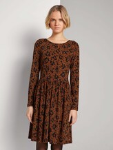 Gemustertes Jerseykleid mit Struktur - Frauen - flower leo print Gemustertes Jerseykleid mit Struktur - Frauen - flower leo print - 1 - TOM TAILOR Denim