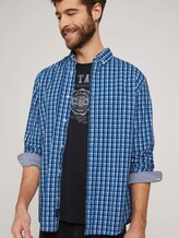 Karo Stretch Hemd - Männer - blue navy white check Karo Stretch Hemd - Männer - blue navy white check - 5 - TOM TAILOR