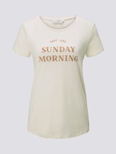 Besticktes T-Shirt mit Bio-Baumwolle - Frauen - soft creme beige Besticktes T-Shirt mit Bio-Baumwolle - Frauen - soft creme beige - 7 - TOM TAILOR Denim