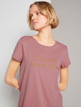 Besticktes T-Shirt mit Bio-Baumwolle - Frauen - cozy rose Besticktes T-Shirt mit Bio-Baumwolle - Frauen - cozy rose - 9 - TOM TAILOR Denim