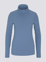 Langarmshirt mit Rollkragen - Frauen - soft mid blue Langarmshirt mit Rollkragen - Frauen - soft mid blue - 7 - TOM TAILOR Denim