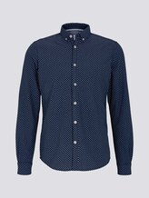 Gemustertes Oxford-Hemd - Männer - navy diagonal lines design Gemustertes Oxford-Hemd - Männer - navy diagonal lines design - 7 - TOM TAILOR