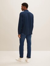 Slim Fit Hemd mit Struktur - Männer - Dark Blue Slim Fit Hemd mit Struktur - Männer - Dark Blue - 2 - TOM TAILOR