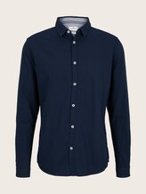 Slim Fit Hemd mit Struktur - Männer - Dark Blue Slim Fit Hemd mit Struktur - Männer - Dark Blue - 7 - TOM TAILOR