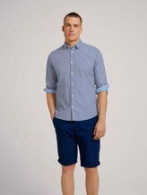 Slim fit overhemd met gestructureerde stof - Mannen - navy white structure Slim fit overhemd met gestructureerde stof - Mannen - navy white structure - 5 - TOM TAILOR