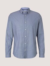 Slim fit overhemd met gestructureerde stof - Mannen - navy white structure Slim fit overhemd met gestructureerde stof - Mannen - navy white structure - 7 - TOM TAILOR