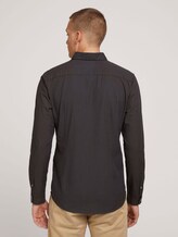 Slim Fit Hemd mit Struktur - Männer - black dark grey structure Slim Fit Hemd mit Struktur - Männer - black dark grey structure - 2 - TOM TAILOR