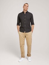 Slim Fit Hemd mit Struktur - Männer - black dark grey structure Slim Fit Hemd mit Struktur - Männer - black dark grey structure - 3 - TOM TAILOR