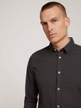 Slim Fit Hemd mit Struktur - Männer - black dark grey structure Slim Fit Hemd mit Struktur - Männer - black dark grey structure - 9 - TOM TAILOR