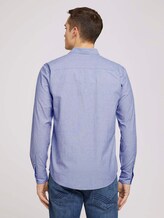 Hemd mit Bio-Baumwolle - Männer - navy white dobby structure Hemd mit Bio-Baumwolle - Männer - navy white dobby structure - 2 - TOM TAILOR