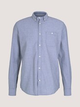 Hemd mit Bio-Baumwolle - Männer - navy white dobby structure Hemd mit Bio-Baumwolle - Männer - navy white dobby structure - 7 - TOM TAILOR