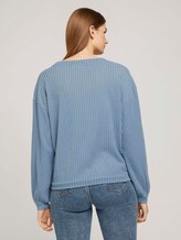 Langarmshirt mit V-Ausschnitt - Frauen - soft mid blue Langarmshirt mit V-Ausschnitt - Frauen - soft mid blue - 2 - TOM TAILOR Denim