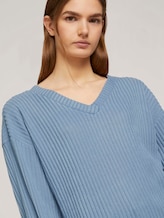 Langarmshirt mit V-Ausschnitt - Frauen - soft mid blue Langarmshirt mit V-Ausschnitt - Frauen - soft mid blue - 9 - TOM TAILOR Denim