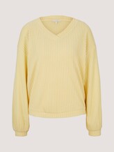 Langarmshirt mit V-Ausschnitt - Frauen - soft yellow Langarmshirt mit V-Ausschnitt - Frauen - soft yellow - 7 - TOM TAILOR Denim