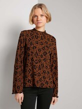 Shirt met dessin en kraag met ruches - Vrouwen - flower leo print Shirt met dessin en kraag met ruches - Vrouwen - flower leo print - 1 - TOM TAILOR Denim