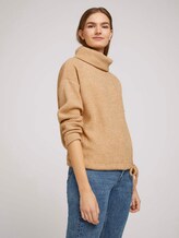 Rollkragen Sweatshirt in Melange Optik - Frauen - light camel melange Rollkragen Sweatshirt in Melange Optik - Frauen - light camel melange - 5 - TOM TAILOR Denim