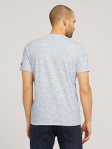 T-Shirt mit Streifenmuster - Männer - Blanc De Blanc White Melange T-Shirt mit Streifenmuster - Männer - Blanc De Blanc White Melange - 2 - TOM TAILOR