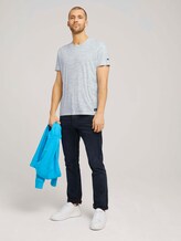 T-Shirt mit Streifenmuster - Männer - Blanc De Blanc White Melange T-Shirt mit Streifenmuster - Männer - Blanc De Blanc White Melange - 3 - TOM TAILOR