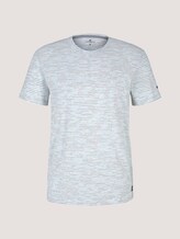 T-Shirt mit Streifenmuster - Männer - Blanc De Blanc White Melange T-Shirt mit Streifenmuster - Männer - Blanc De Blanc White Melange - 7 - TOM TAILOR