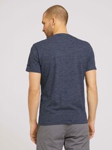 T-Shirt mit Streifenmuster - Männer - Sailor Blue Melange T-Shirt mit Streifenmuster - Männer - Sailor Blue Melange - 2 - TOM TAILOR