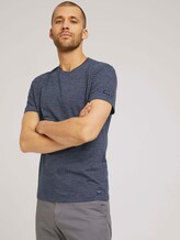 T-Shirt mit Streifenmuster - Männer - Sailor Blue Melange T-Shirt mit Streifenmuster - Männer - Sailor Blue Melange - 5 - TOM TAILOR