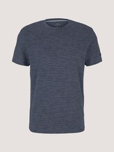 T-Shirt mit Streifenmuster - Männer - Sailor Blue Melange T-Shirt mit Streifenmuster - Männer - Sailor Blue Melange - 7 - TOM TAILOR
